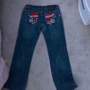 low waisted ed hardy jeans